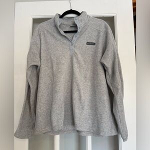Columbia Heather Gray Fleece Pullover